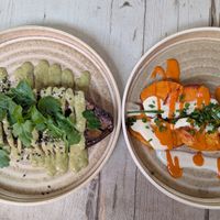 Miso aubergine and sweet potatoe tapas at Sesame in Chamonix-mont-blanc