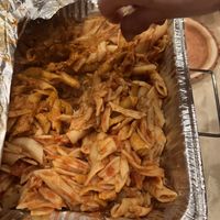 Gross clumpy pasta  at Ariela's Pizza & Kosher Kitchen in Las Vegas