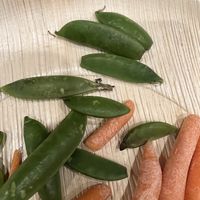 Spoiled snap peas  at Ariela's Pizza & Kosher Kitchen in Las Vegas