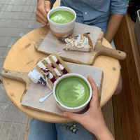 coconut and blackberry cake at Pilligreen in Minsk