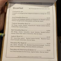 Frühstückskarte  at Café Concordia in Bremen