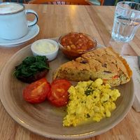 Farinata breakfast. Yummy! at The Veg Box Cafe - Canterbury in Canterbury