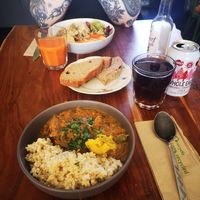 Korma, salad and sourdough bread🥰 at The Veg Box Cafe - Canterbury in Canterbury