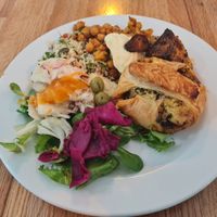 Wellington mushroom bake with salad for 12.5£ at The Veg Box Cafe - Canterbury in Canterbury