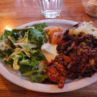Shepard's pie (vegan) and sides at The Veg Box Cafe - Canterbury in Canterbury