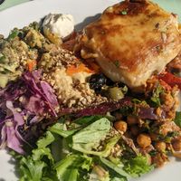 Lasagne and salad at The Veg Box Cafe - Canterbury in Canterbury