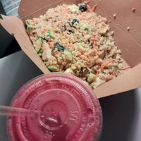 sushi bowl, pink lady juice at Naked Lunch in Philadelphia