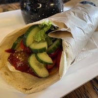 Classic vegan dürüm falafel, 34 lei  at Efendi Doner in Bucharest