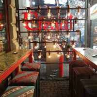 Outdoor seating also in winter possible at Efendi Doner in Bucharest
