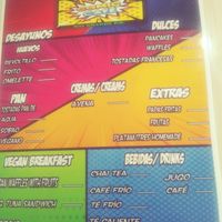 Parte del menu at El Verde Comic Café in Rio Grande