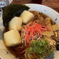 Ramen a base shouyo con tonkatsu di tofu   at Hakata in South East London