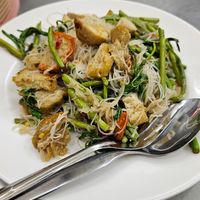 Noodle with tofu at Jay Oh Vegetarian in Bangkok