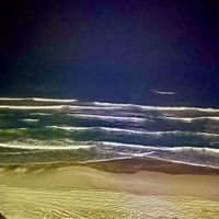 Beach out front at night   at Benedict in Herzliya