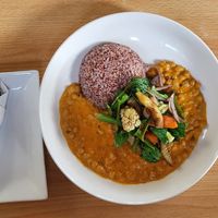 Chickpea and Vegstable Curry #Veganuary at Tatale Vegan Restaurant in Accra