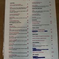 Menu  at Tatale Vegan Restaurant in Accra