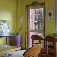 Great deco at Tatale Vegan Restaurant in Accra