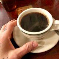 coffee at B and H Dairy Vegetarian Restaurant in New York City