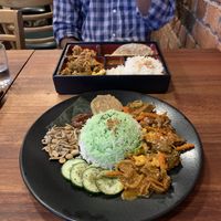 Vivek with the Bento Box   at Baba Hawker in Brunswick