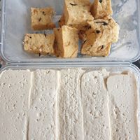Mushroom and vermicelli fried tofu $10.00, Unfried tofu $7.00 at Soyfoo   in Braybrook