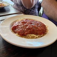 Spaghetti and marinara. Delicious!!  at Antonella's Italian Ristorante in Fayetteville