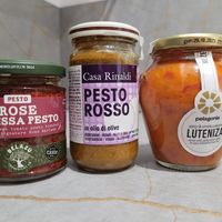 Vegan pesto and spreads. Lots of yummy options, including many not pictured like smoked eggplant spread, green pesto, green olive tepanade, etc. at Baronesha in Tirana