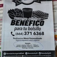 Back of menu at Remolacha in Tijuana