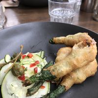 Zucchini flowers at Barzura in Coogee