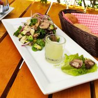 Mushroom Ceviche with avocado at Il Paparazzo in Valparaiso
