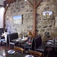 the inside of the restaurant at Il Paparazzo in Valparaiso