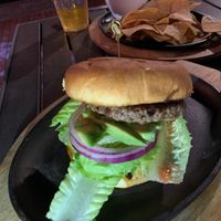 Impossible burger with nachos at Caddy's On Central in St Petersburg