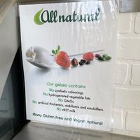 sign about gelato   at Bottega Italiana in San Diego
