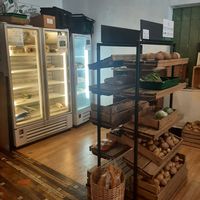 Rescued food shelf at Zero Waste Hub in Edinburgh