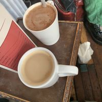 Soya latte & oat hot chocolate   at Zero Waste Hub in Edinburgh