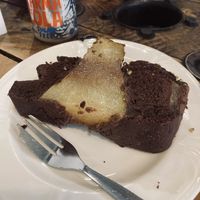 Chocolate pear cakee  at Zero Waste Hub in Edinburgh