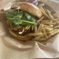 Taro burger 🍔   at The Cabana Bar & Grill in Koloa