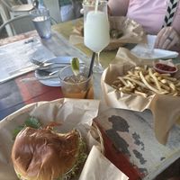 Taro burger!!  at The Cabana Bar & Grill in Koloa