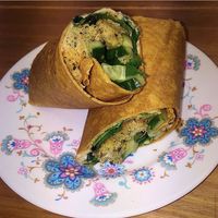Falafel and hummus wrap  at Zen by the Sea in Margate