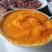 Carrot and coconut soup at Barca de Oro in Las Penitas
