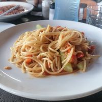 Spaghetti con verduras at Barca de Oro in Las Penitas