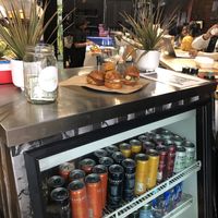 Drinks and a visual sample of the sliders.  at Lifestyle Cafe in Columbus
