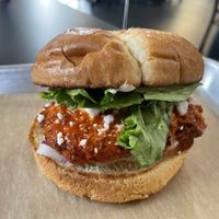 Buffalo Chick’n Sandwich  at 4th & State in Columbus