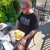 me with the jeggos rancheros omelet  at 4th & State in Columbus