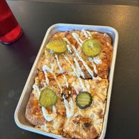 Nashville hot chickn pizza   at 4th & State in Columbus