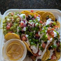 Queso nachos (half order) at 4th & State in Columbus
