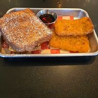 Breakfast Sammie on French toast at 4th & State in Columbus