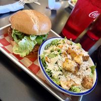 Caesar salad side with jalapeno burger   at 4th & State in Columbus