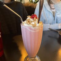 Strawberry cheesecake milkshake 🍓  at 4th & State in Columbus
