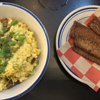 Side of eggs and baconn  at 4th & State in Columbus