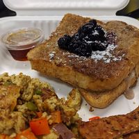 French Toast, JustEgg scramble, and Bacun at 4th & State in Columbus
