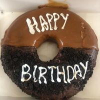 giant doughnut at Doughnotts in Lincoln